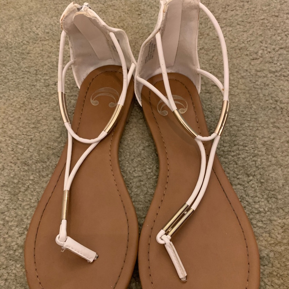 White sandals